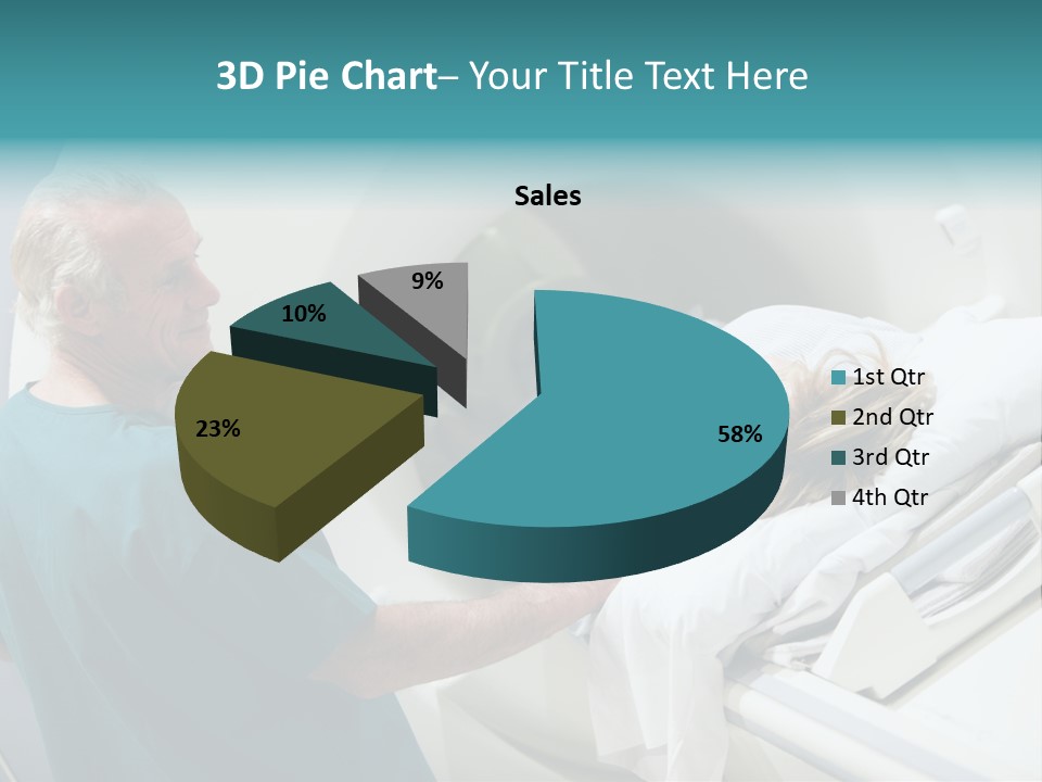 Doctor With Patient As They Prepare For A Computerized Axial Tomography (Cat) Scan PowerPoint Template