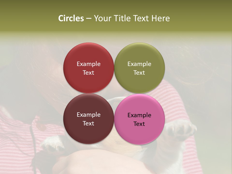 Little Girl And Her Very Young Puppy Jack Russel Terrier PowerPoint Template