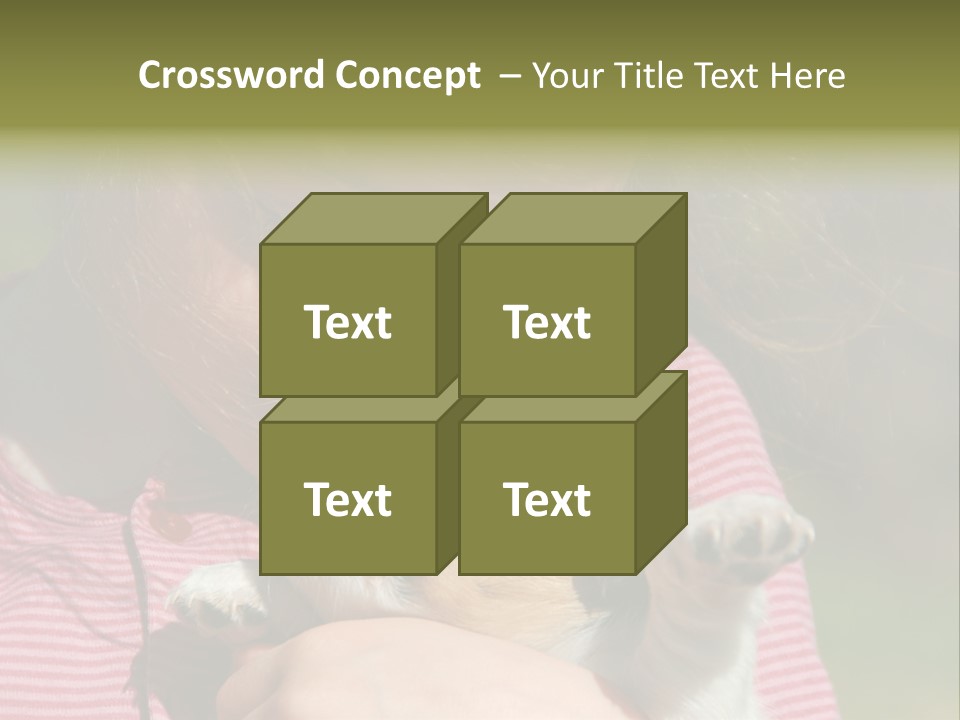 Little Girl And Her Very Young Puppy Jack Russel Terrier PowerPoint Template