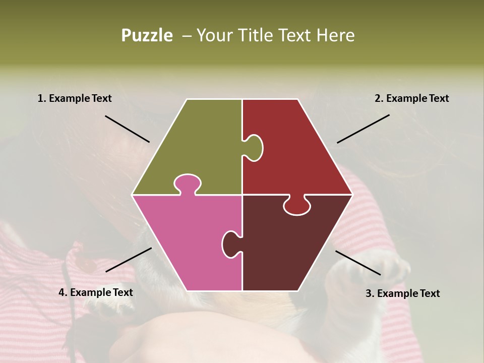 Little Girl And Her Very Young Puppy Jack Russel Terrier PowerPoint Template