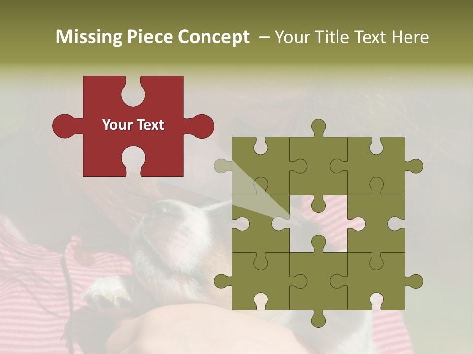 Little Girl And Her Very Young Puppy Jack Russel Terrier PowerPoint Template