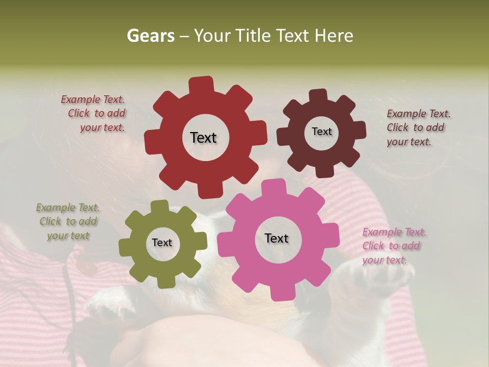 Little Girl And Her Very Young Puppy Jack Russel Terrier PowerPoint Template