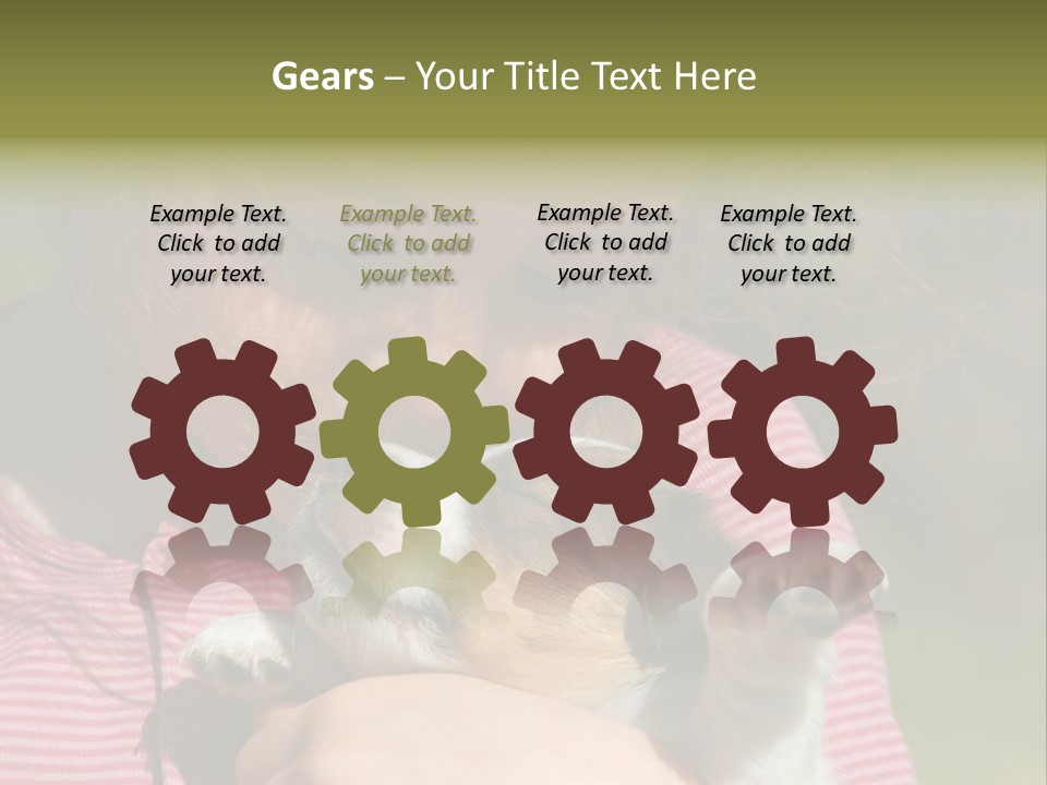 Little Girl And Her Very Young Puppy Jack Russel Terrier PowerPoint Template