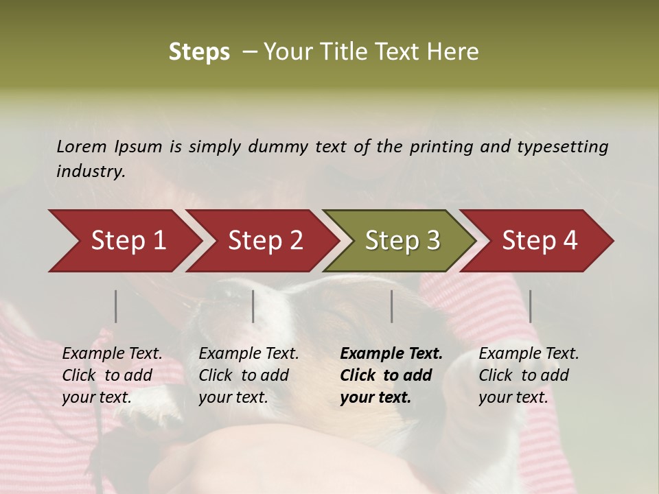 Little Girl And Her Very Young Puppy Jack Russel Terrier PowerPoint Template