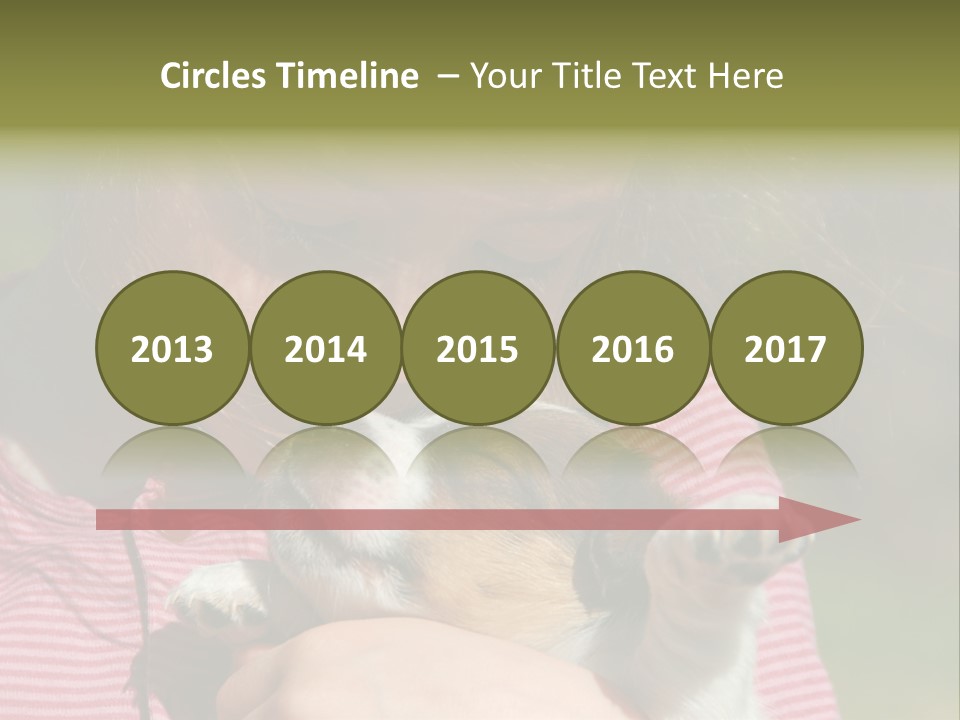 Little Girl And Her Very Young Puppy Jack Russel Terrier PowerPoint Template