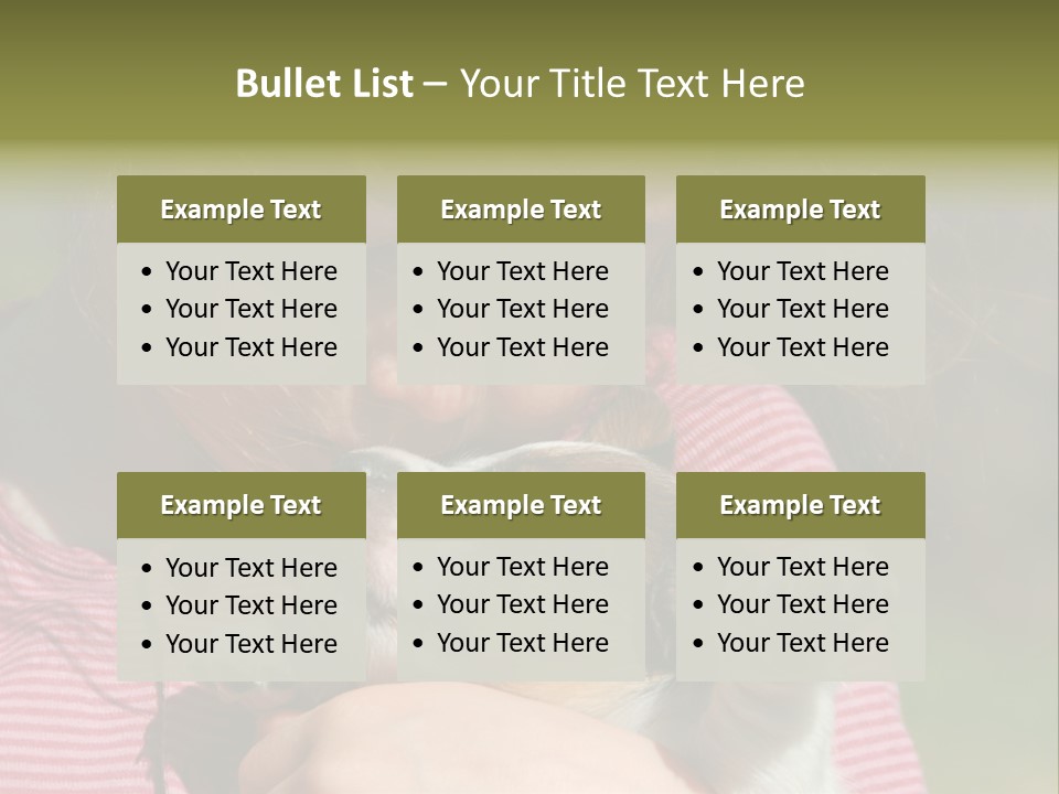 Little Girl And Her Very Young Puppy Jack Russel Terrier PowerPoint Template