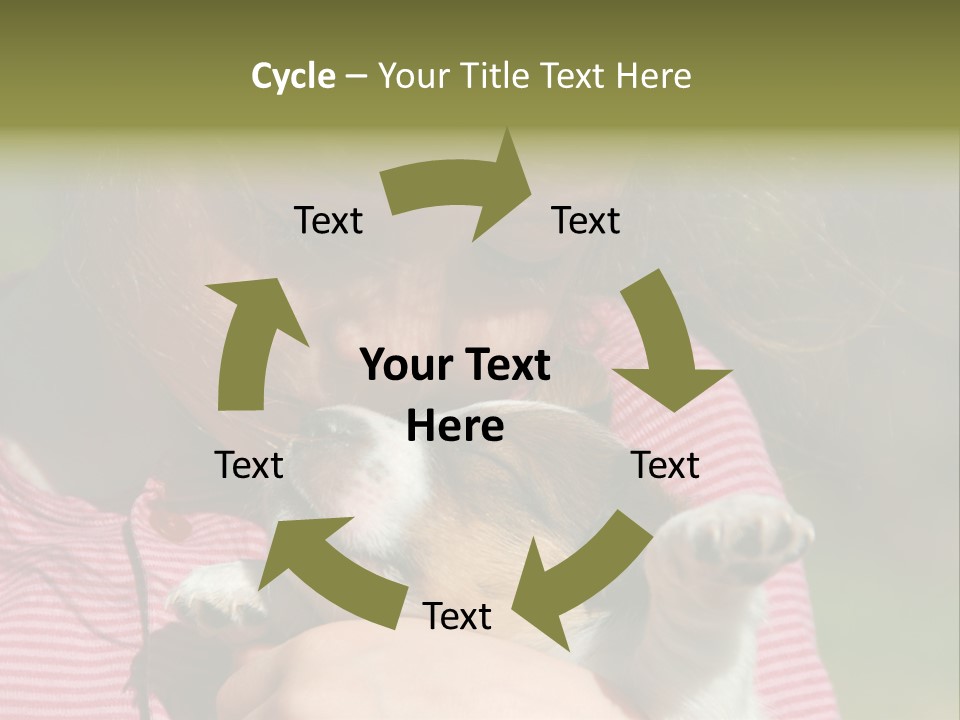 Little Girl And Her Very Young Puppy Jack Russel Terrier PowerPoint Template