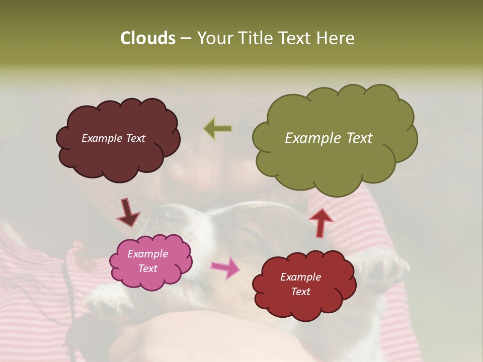 Little Girl And Her Very Young Puppy Jack Russel Terrier PowerPoint Template