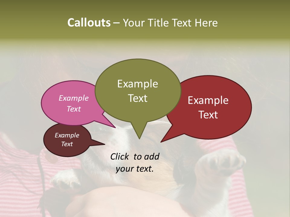 Little Girl And Her Very Young Puppy Jack Russel Terrier PowerPoint Template