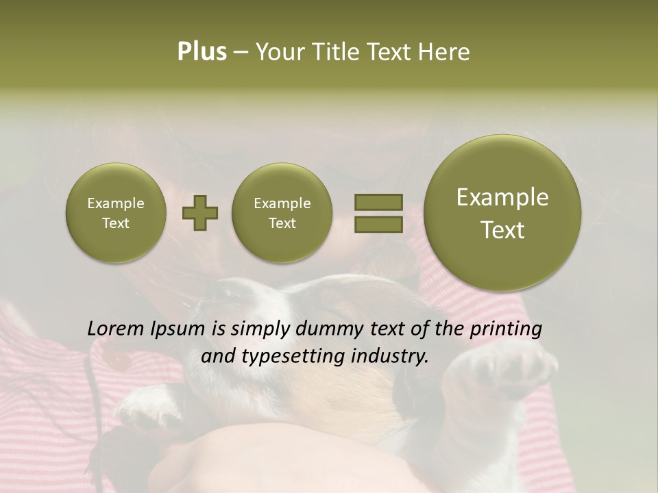 Little Girl And Her Very Young Puppy Jack Russel Terrier PowerPoint Template