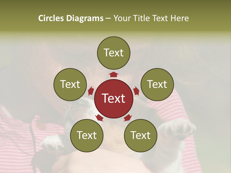 Little Girl And Her Very Young Puppy Jack Russel Terrier PowerPoint Template