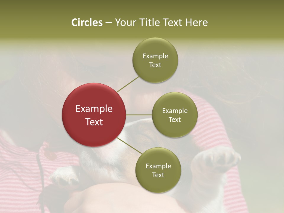 Little Girl And Her Very Young Puppy Jack Russel Terrier PowerPoint Template