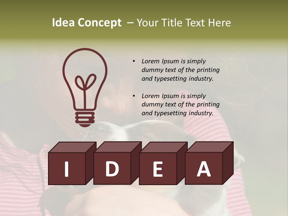 Little Girl And Her Very Young Puppy Jack Russel Terrier PowerPoint Template