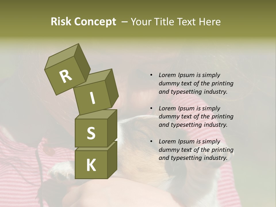 Little Girl And Her Very Young Puppy Jack Russel Terrier PowerPoint Template