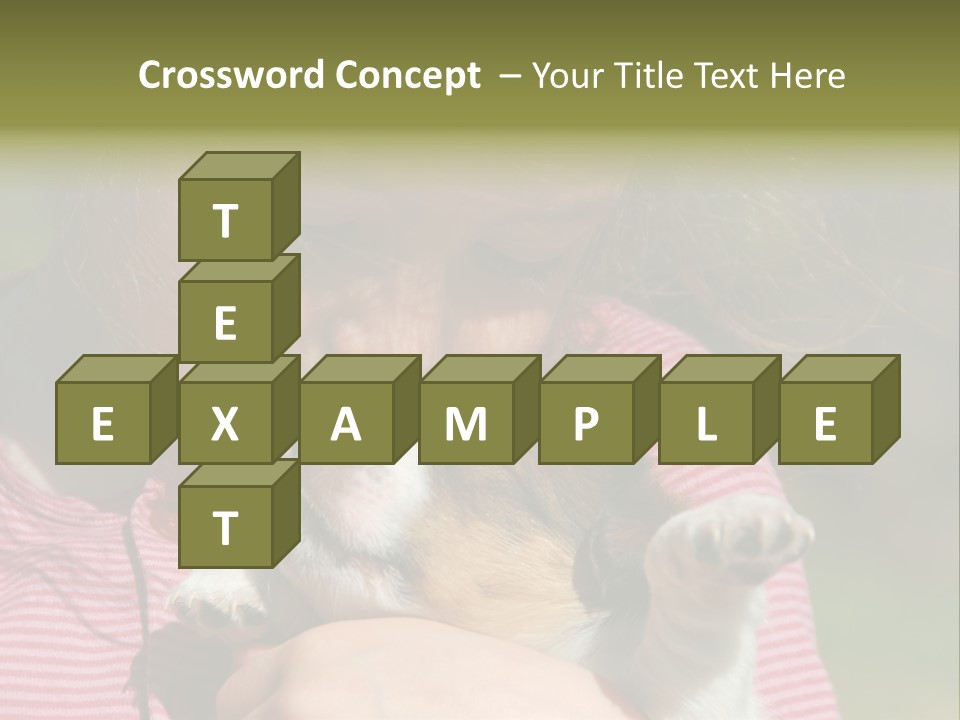 Little Girl And Her Very Young Puppy Jack Russel Terrier PowerPoint Template