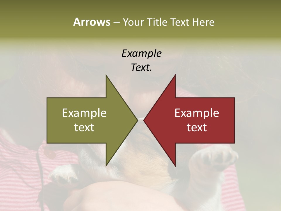 Little Girl And Her Very Young Puppy Jack Russel Terrier PowerPoint Template