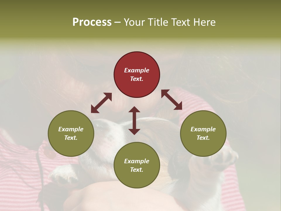 Little Girl And Her Very Young Puppy Jack Russel Terrier PowerPoint Template