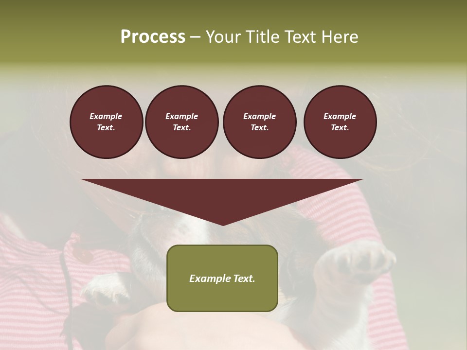 Little Girl And Her Very Young Puppy Jack Russel Terrier PowerPoint Template