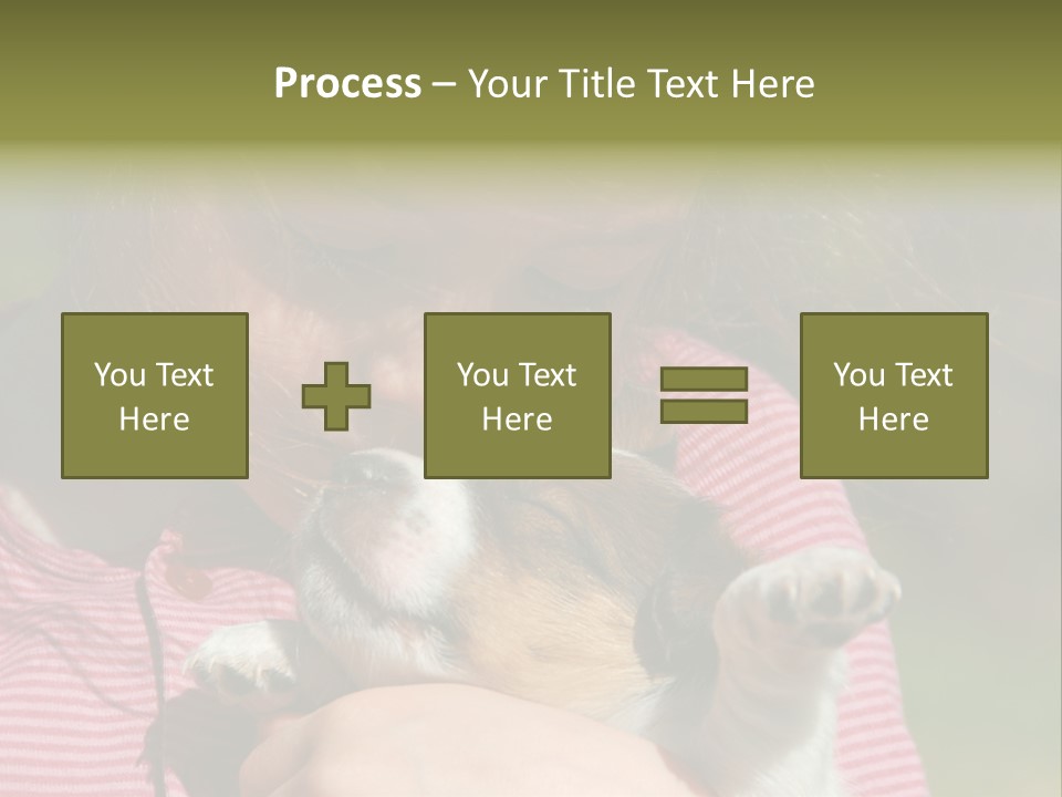 Little Girl And Her Very Young Puppy Jack Russel Terrier PowerPoint Template