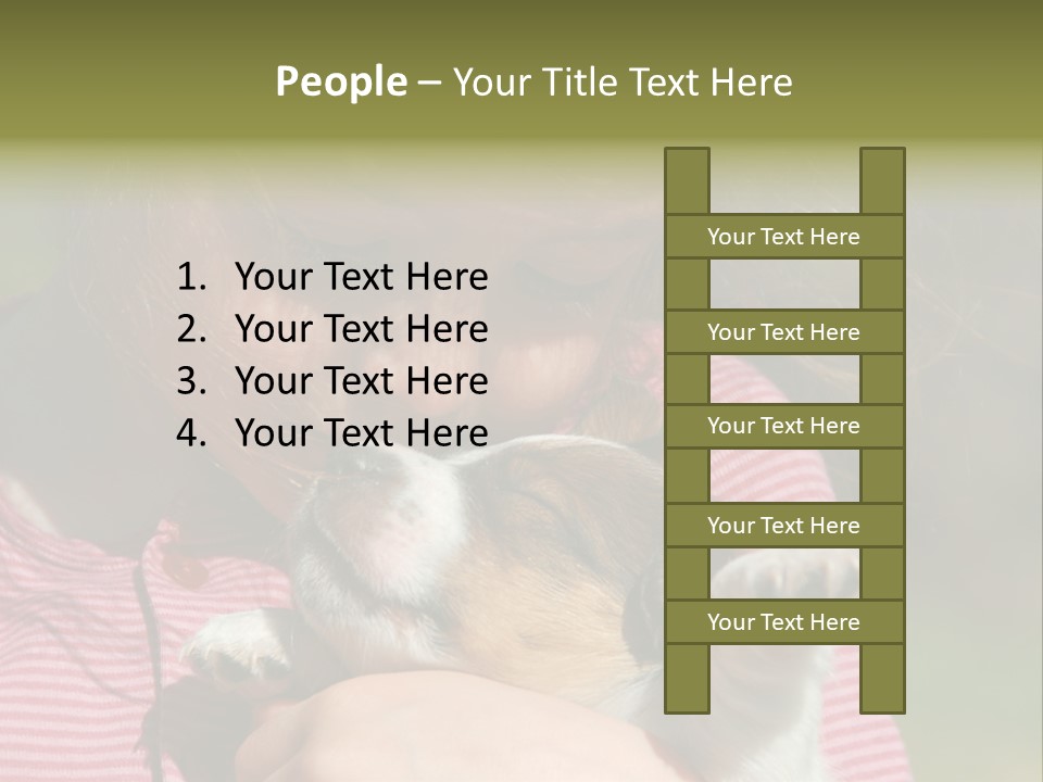 Little Girl And Her Very Young Puppy Jack Russel Terrier PowerPoint Template