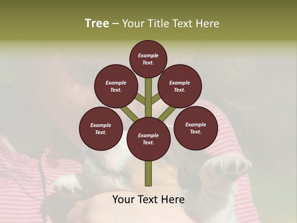 Little Girl And Her Very Young Puppy Jack Russel Terrier PowerPoint Template