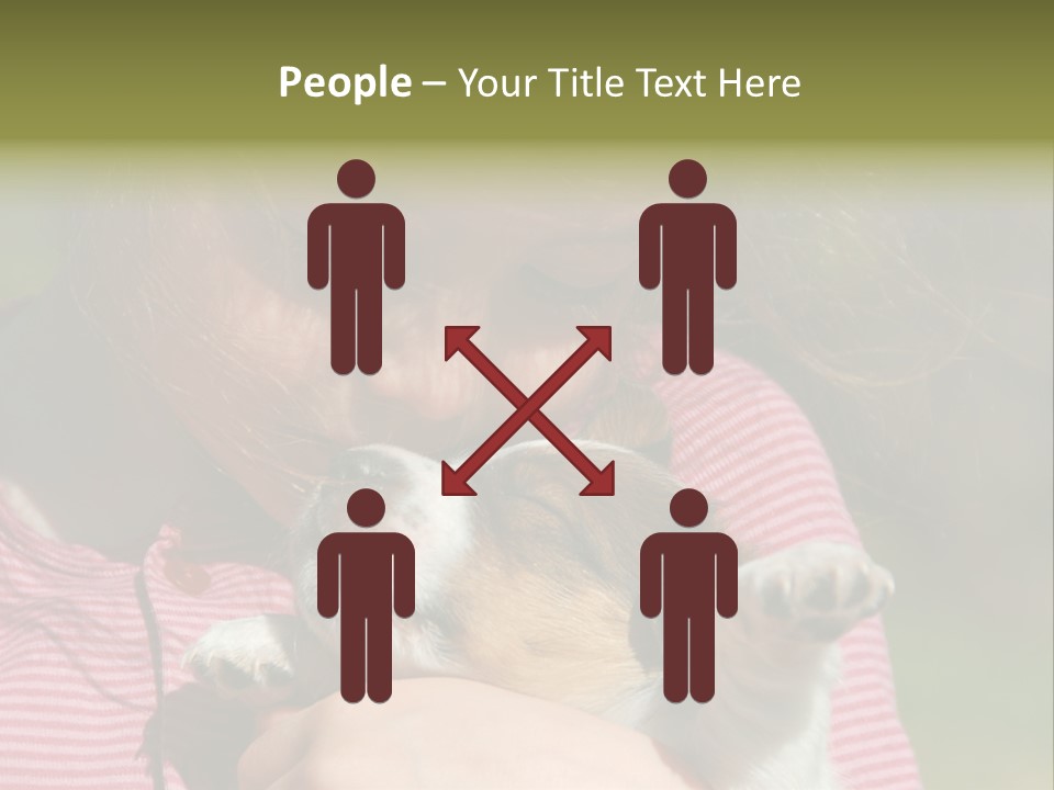 Little Girl And Her Very Young Puppy Jack Russel Terrier PowerPoint Template