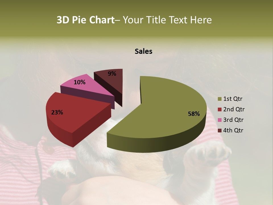 Little Girl And Her Very Young Puppy Jack Russel Terrier PowerPoint Template