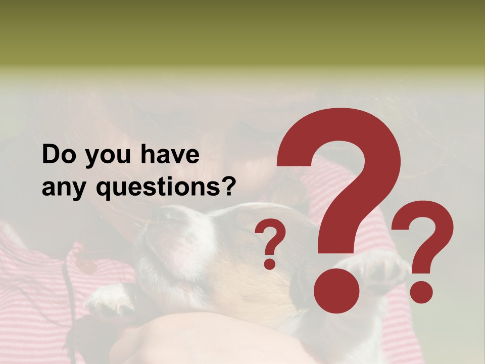 Little Girl And Her Very Young Puppy Jack Russel Terrier PowerPoint Template