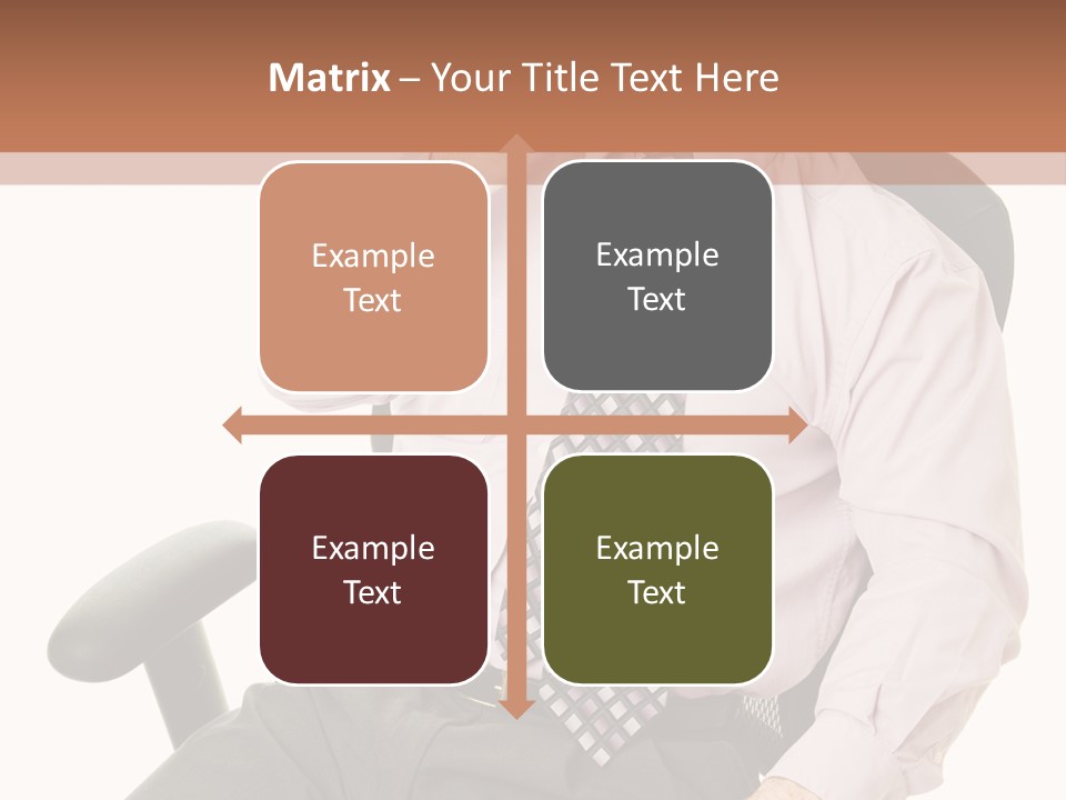 Businessman Yawns In His Comfortable Ergonomic Office Chair. Isolated On White. PowerPoint Template