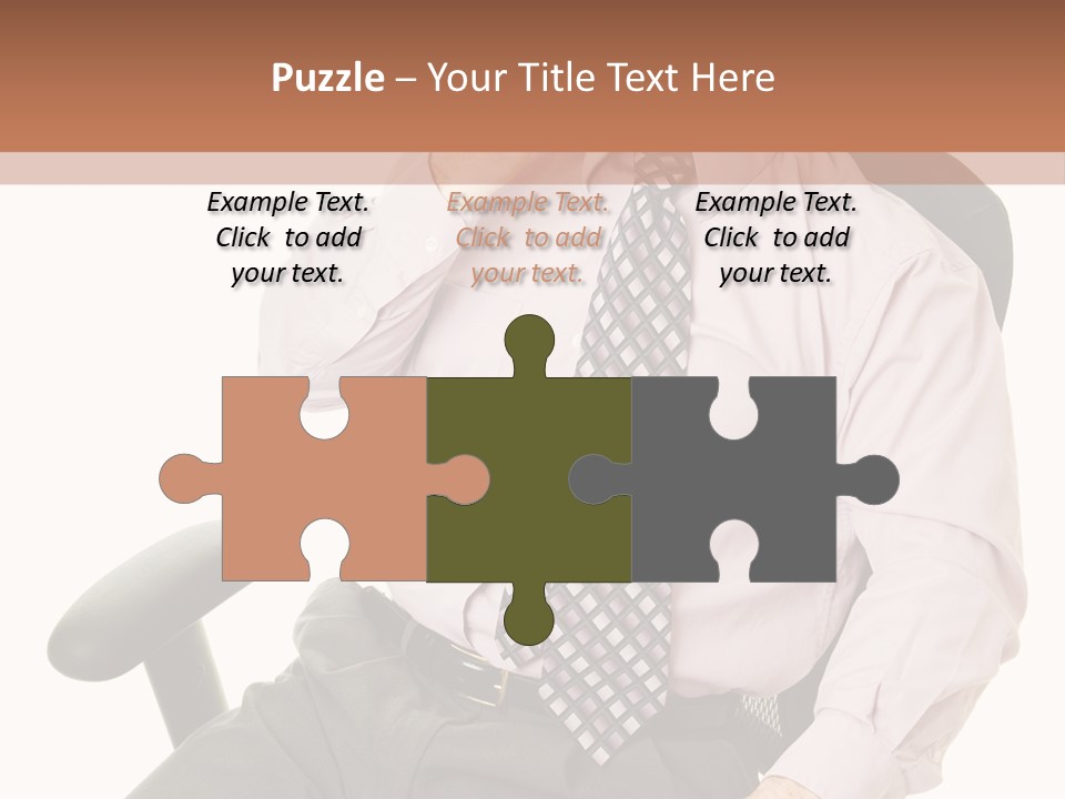 Businessman Yawns In His Comfortable Ergonomic Office Chair. Isolated On White. PowerPoint Template