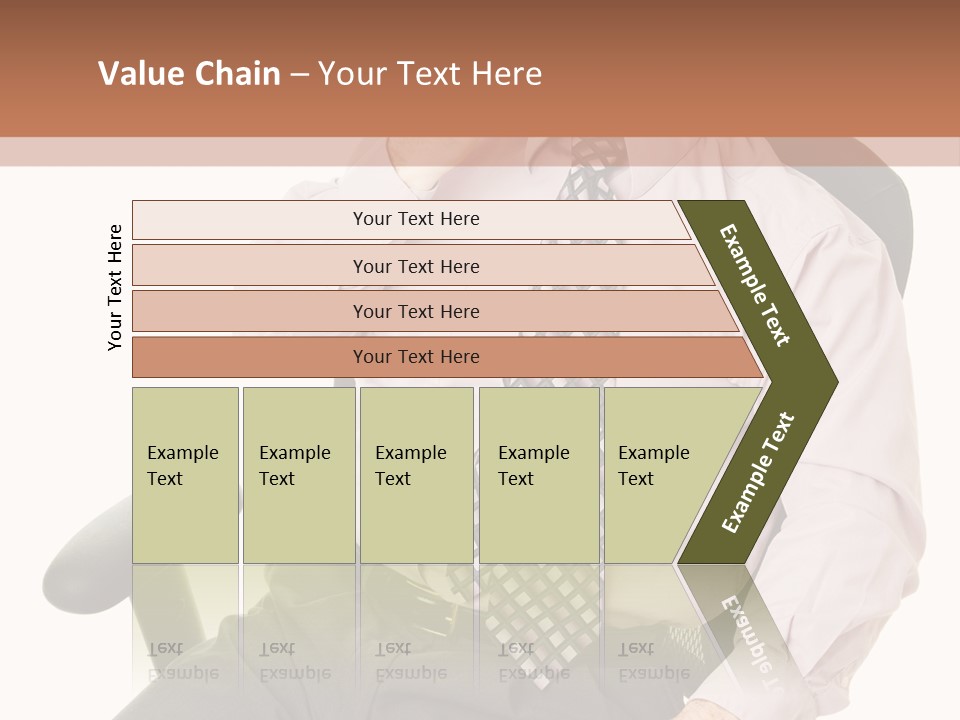 Businessman Yawns In His Comfortable Ergonomic Office Chair. Isolated On White. PowerPoint Template