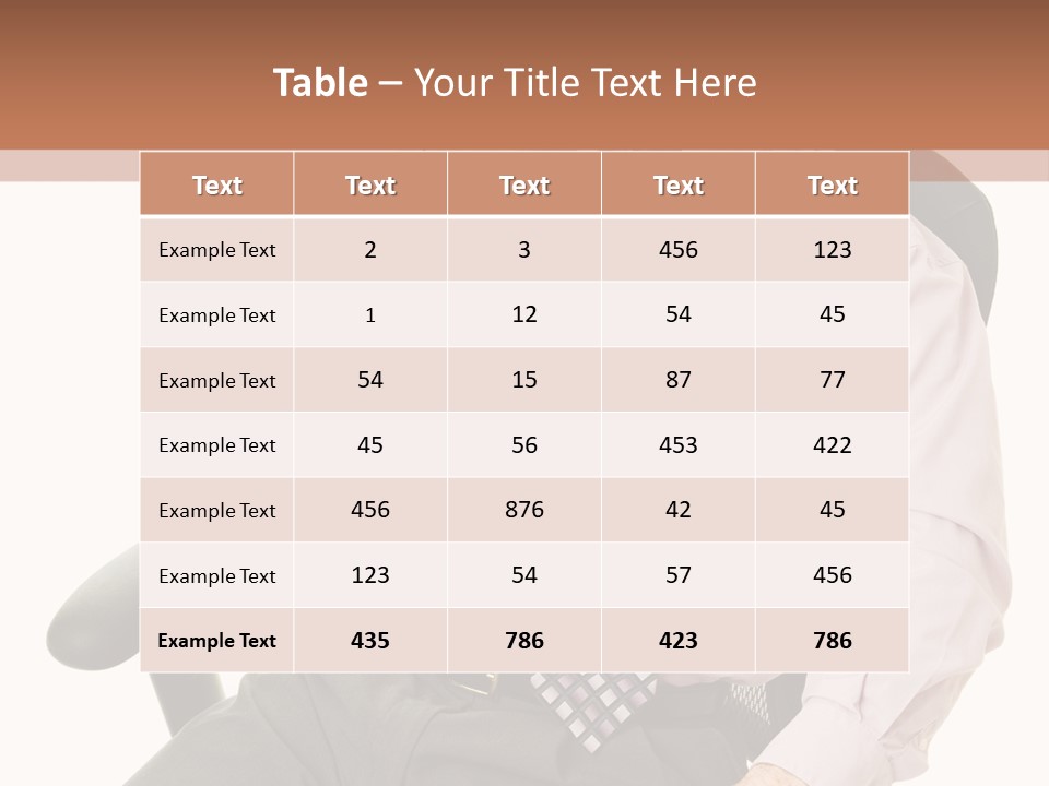 Businessman Yawns In His Comfortable Ergonomic Office Chair. Isolated On White. PowerPoint Template