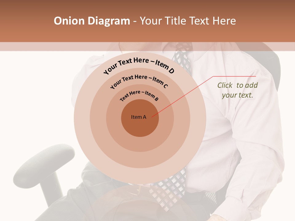 Businessman Yawns In His Comfortable Ergonomic Office Chair. Isolated On White. PowerPoint Template