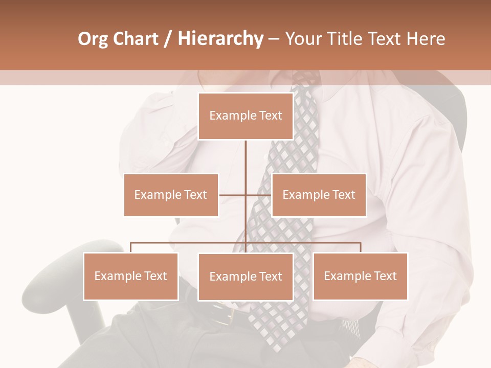 Businessman Yawns In His Comfortable Ergonomic Office Chair. Isolated On White. PowerPoint Template
