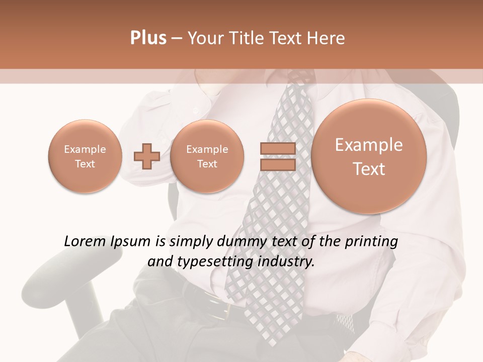 Businessman Yawns In His Comfortable Ergonomic Office Chair. Isolated On White. PowerPoint Template