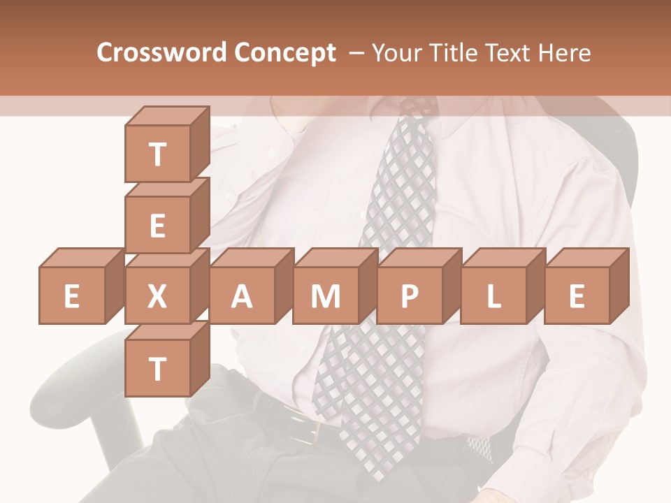 Businessman Yawns In His Comfortable Ergonomic Office Chair. Isolated On White. PowerPoint Template