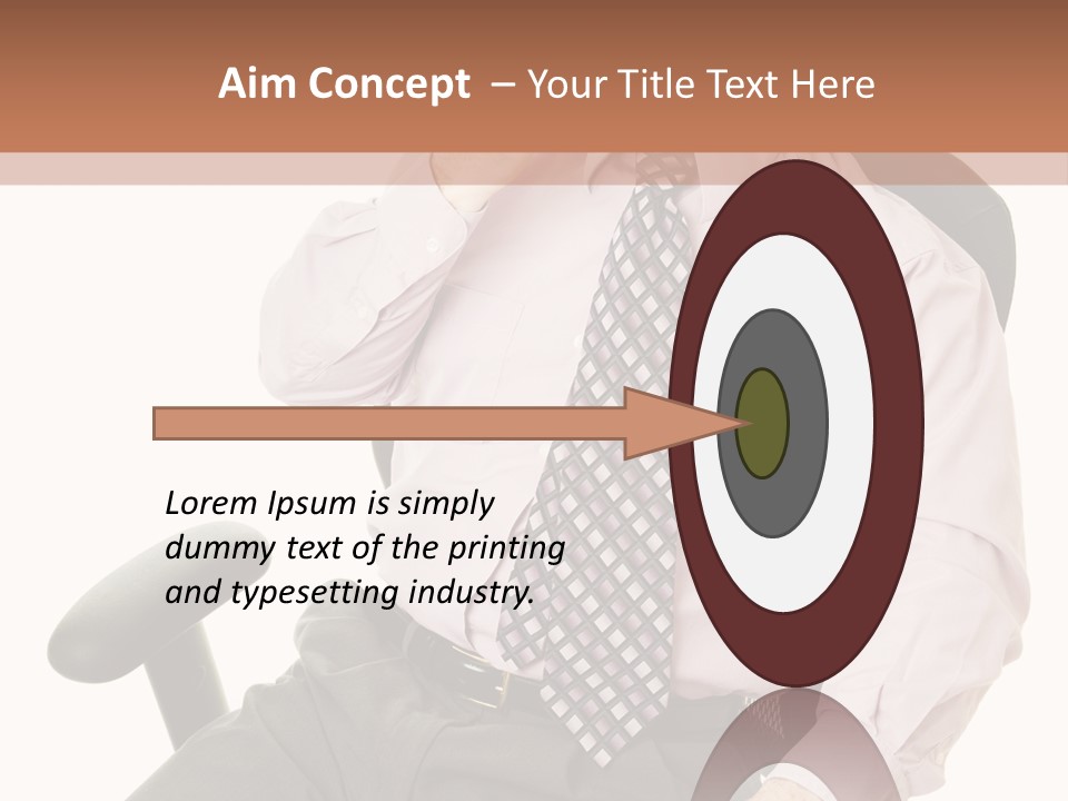 Businessman Yawns In His Comfortable Ergonomic Office Chair. Isolated On White. PowerPoint Template