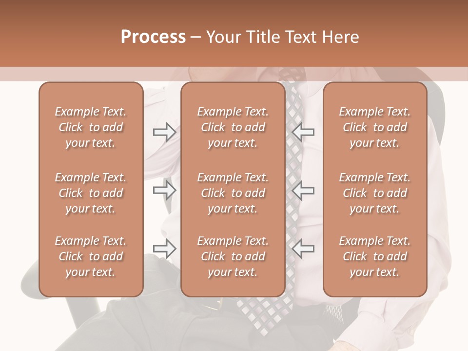 Businessman Yawns In His Comfortable Ergonomic Office Chair. Isolated On White. PowerPoint Template