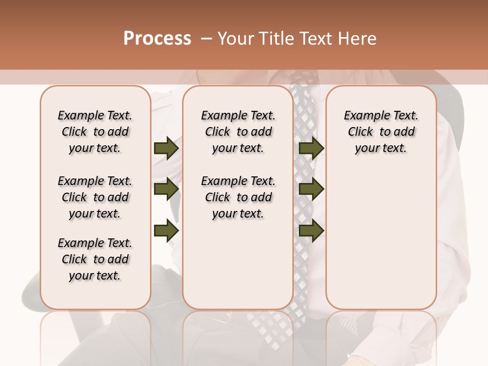 Businessman Yawns In His Comfortable Ergonomic Office Chair. Isolated On White. PowerPoint Template