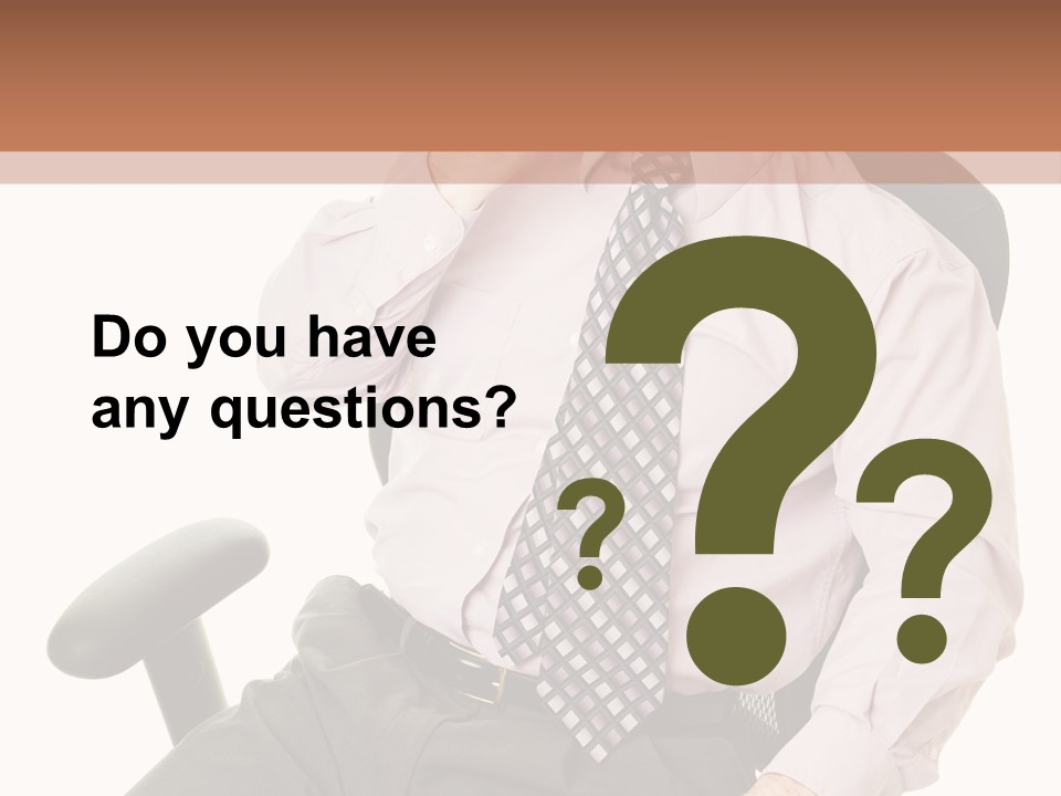 Businessman Yawns In His Comfortable Ergonomic Office Chair. Isolated On White. PowerPoint Template