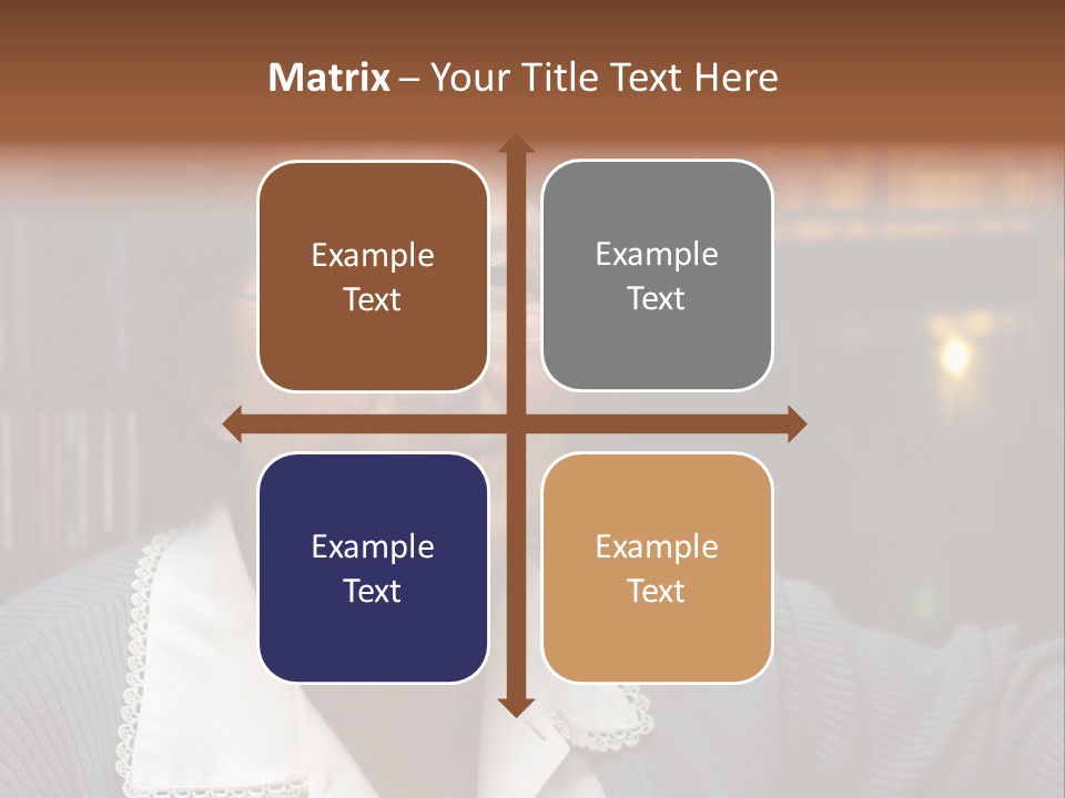 A Woman With Glasses Is Smiling For The Camera PowerPoint Template