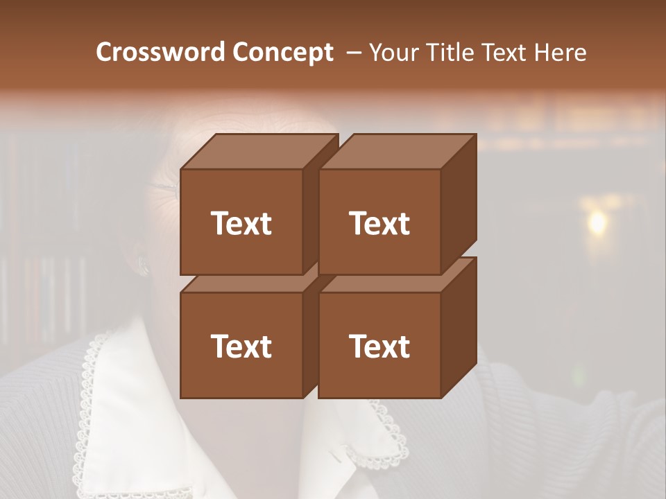A Woman With Glasses Is Smiling For The Camera PowerPoint Template