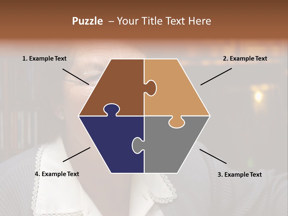 A Woman With Glasses Is Smiling For The Camera PowerPoint Template