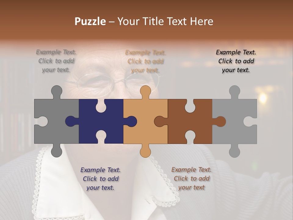 A Woman With Glasses Is Smiling For The Camera PowerPoint Template