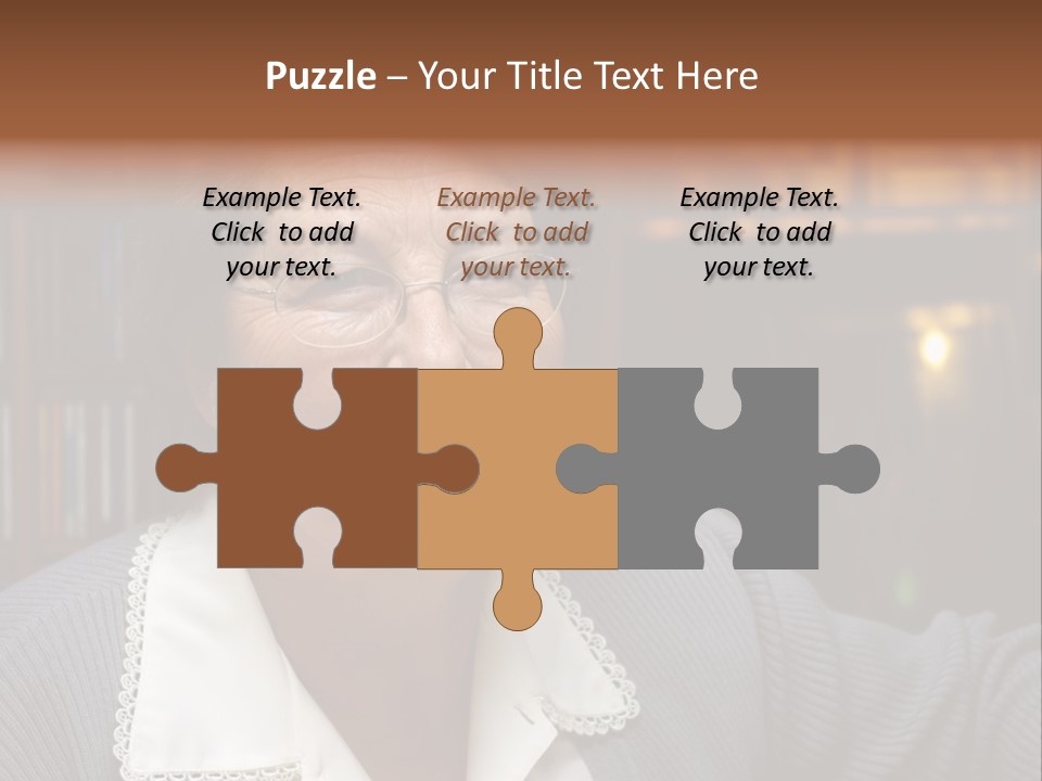 A Woman With Glasses Is Smiling For The Camera PowerPoint Template