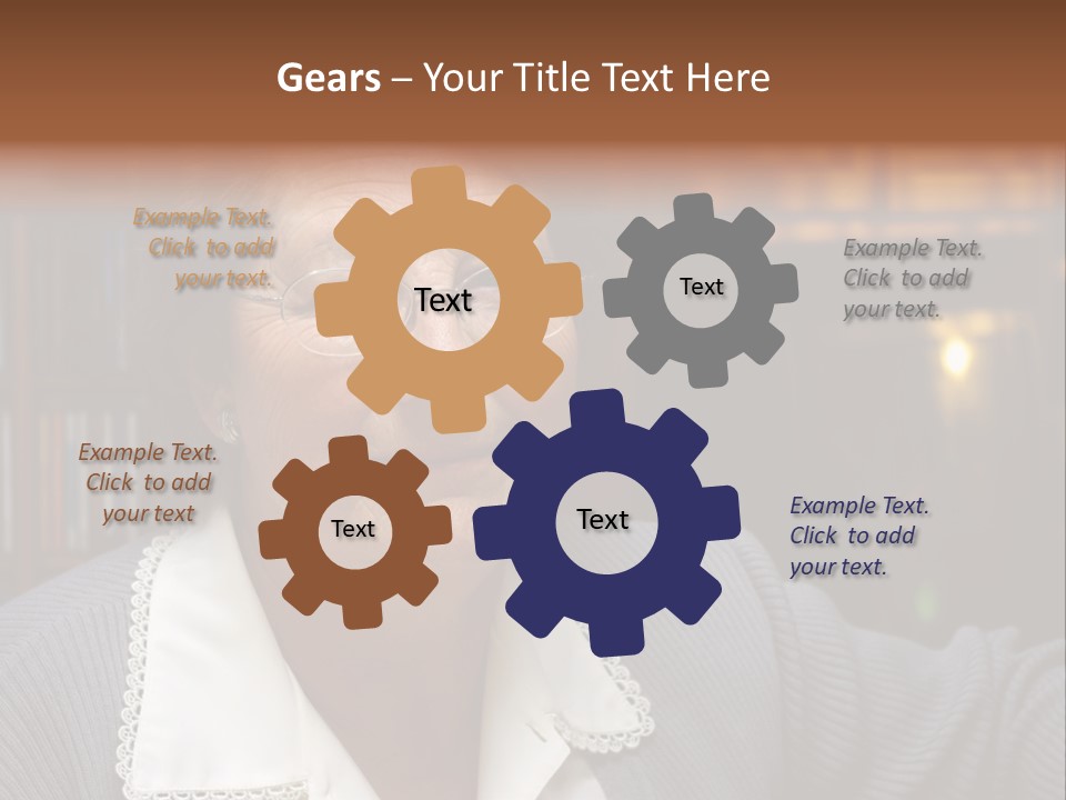 A Woman With Glasses Is Smiling For The Camera PowerPoint Template