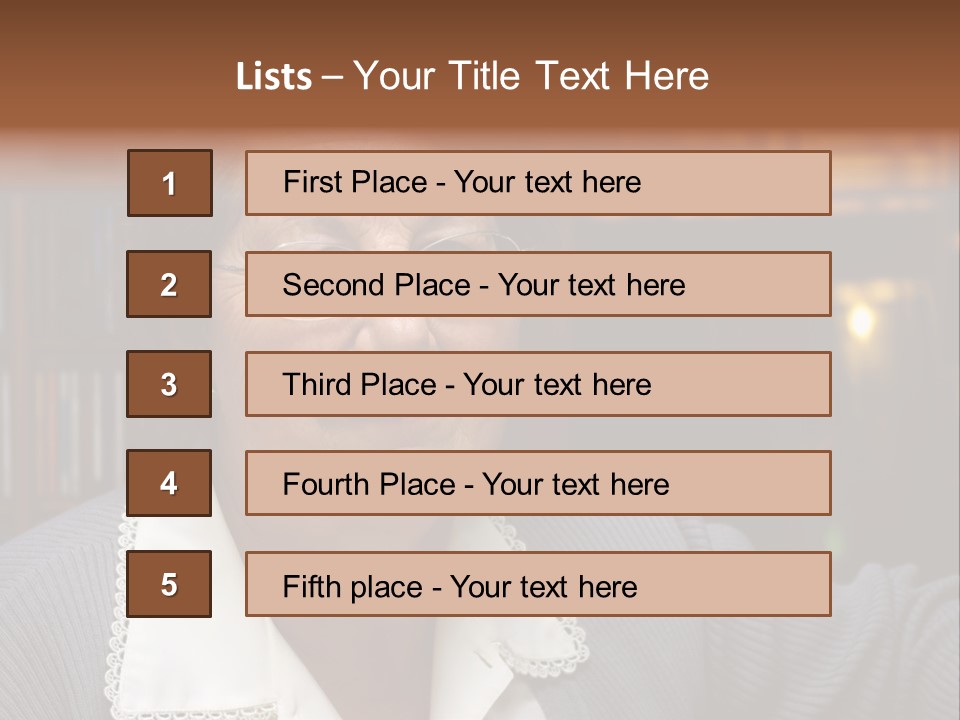 A Woman With Glasses Is Smiling For The Camera PowerPoint Template