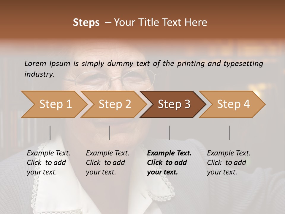 A Woman With Glasses Is Smiling For The Camera PowerPoint Template