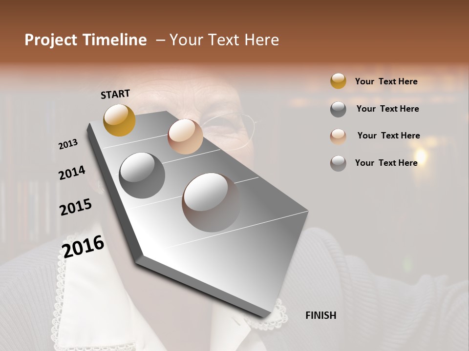 A Woman With Glasses Is Smiling For The Camera PowerPoint Template
