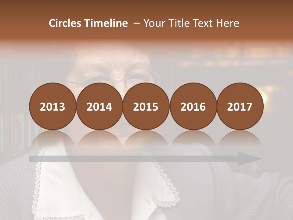 A Woman With Glasses Is Smiling For The Camera PowerPoint Template